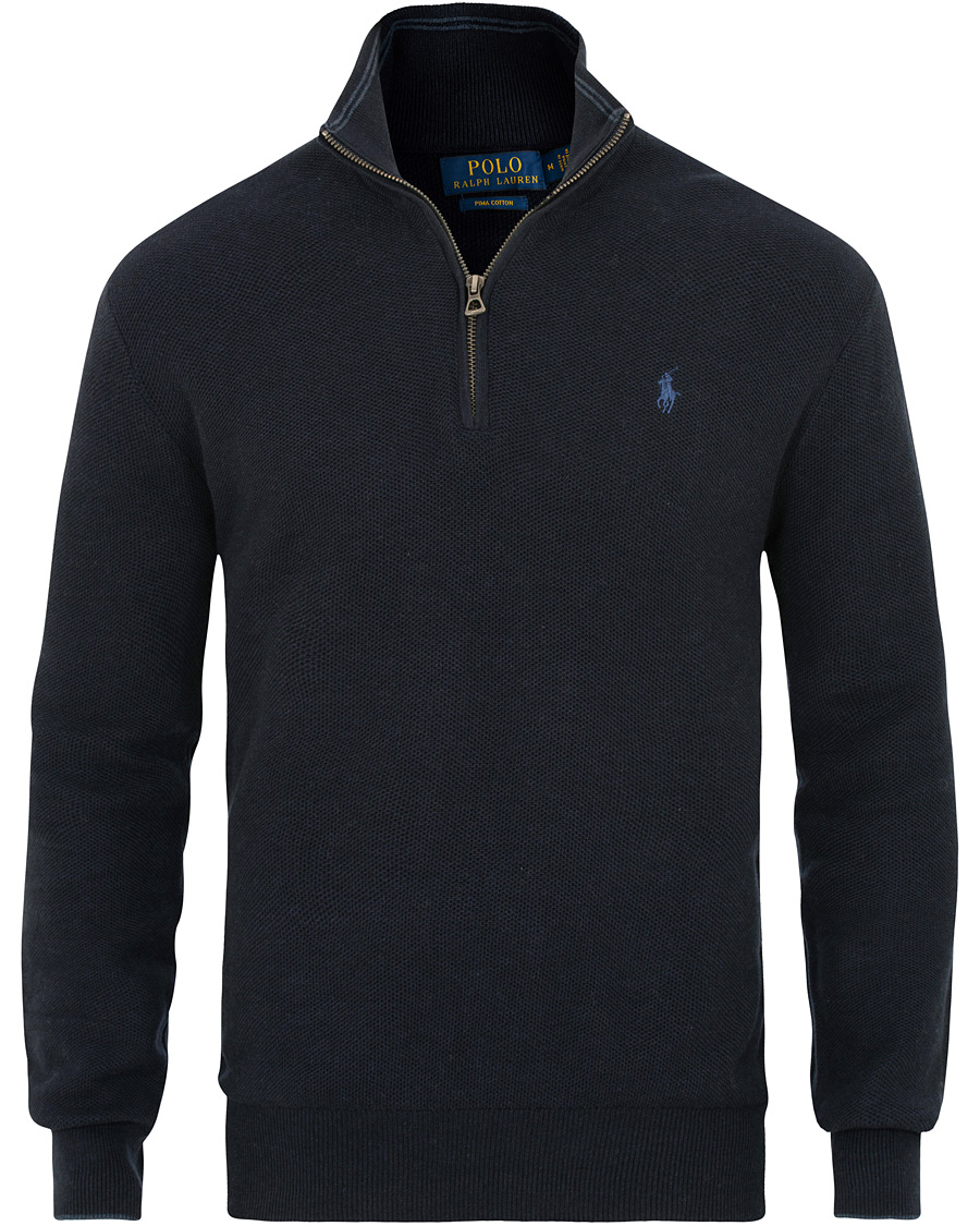 Herre | Trøjer | Polo Ralph Lauren | Texture  Half Zip Navy Heather