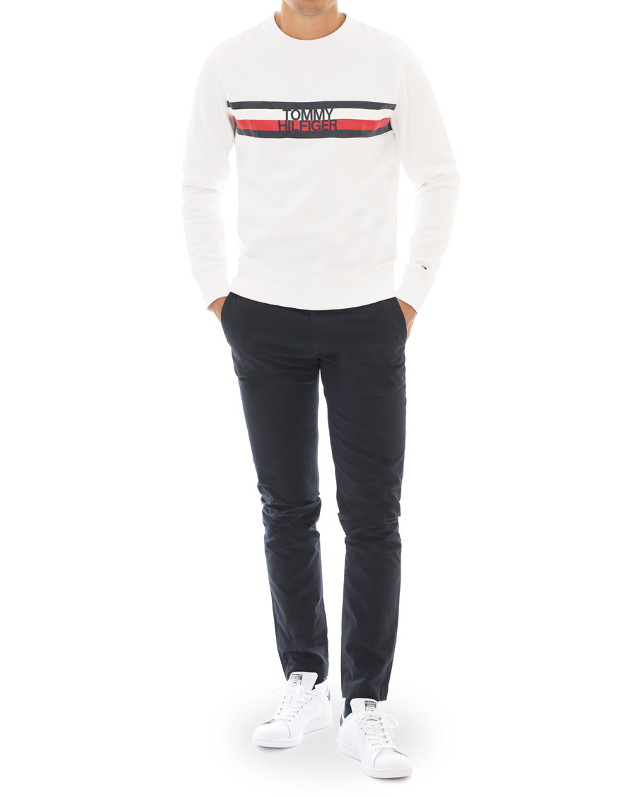 Herre | Trøjer | Tommy Hilfiger | Logo Sweatshirt Bright White