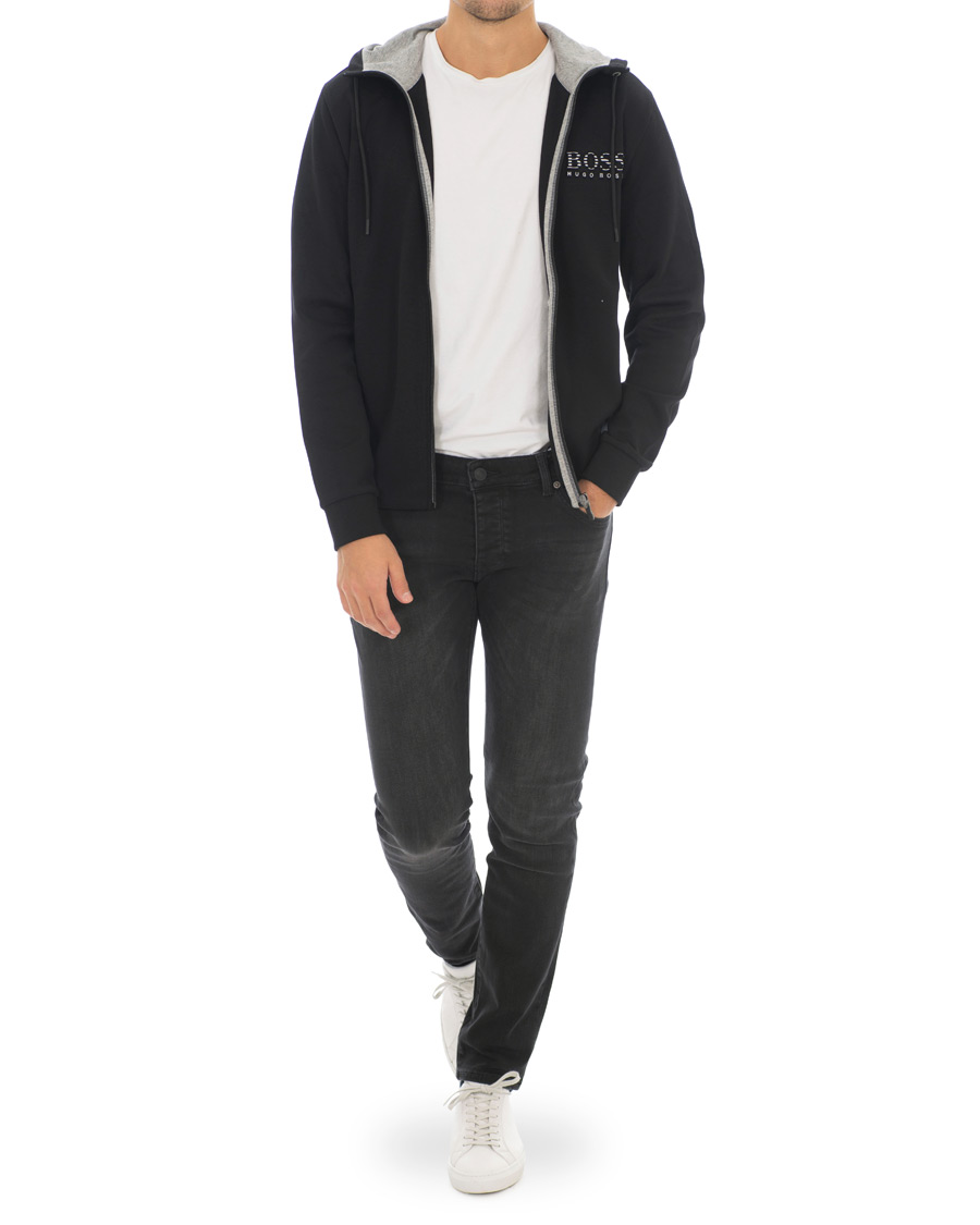 Herre | Trøjer | BOSS GREEN | Boss Athleisure Saggy Full Zip Hoodie Black