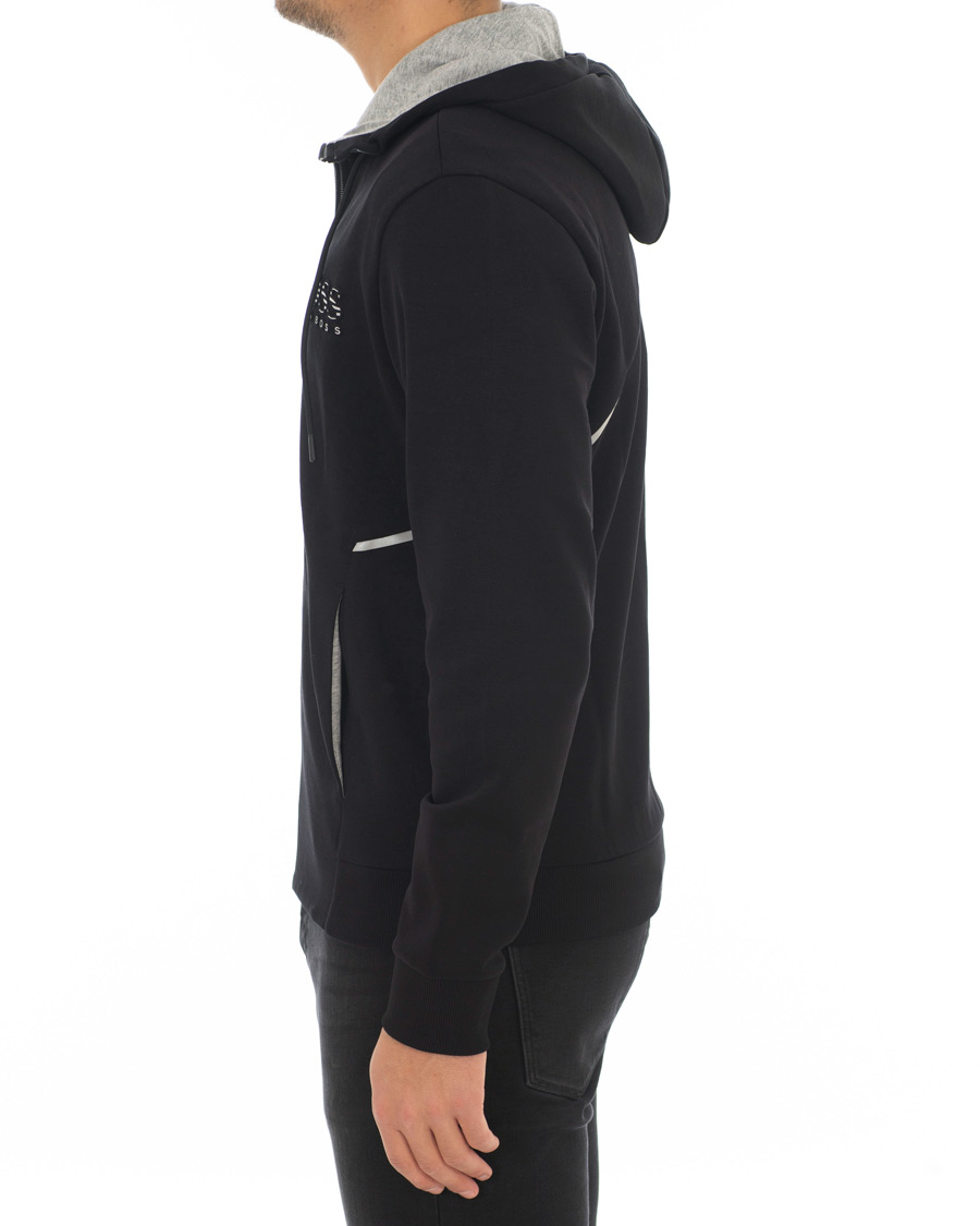Herre | Trøjer | BOSS GREEN | Boss Athleisure Saggy Full Zip Hoodie Black