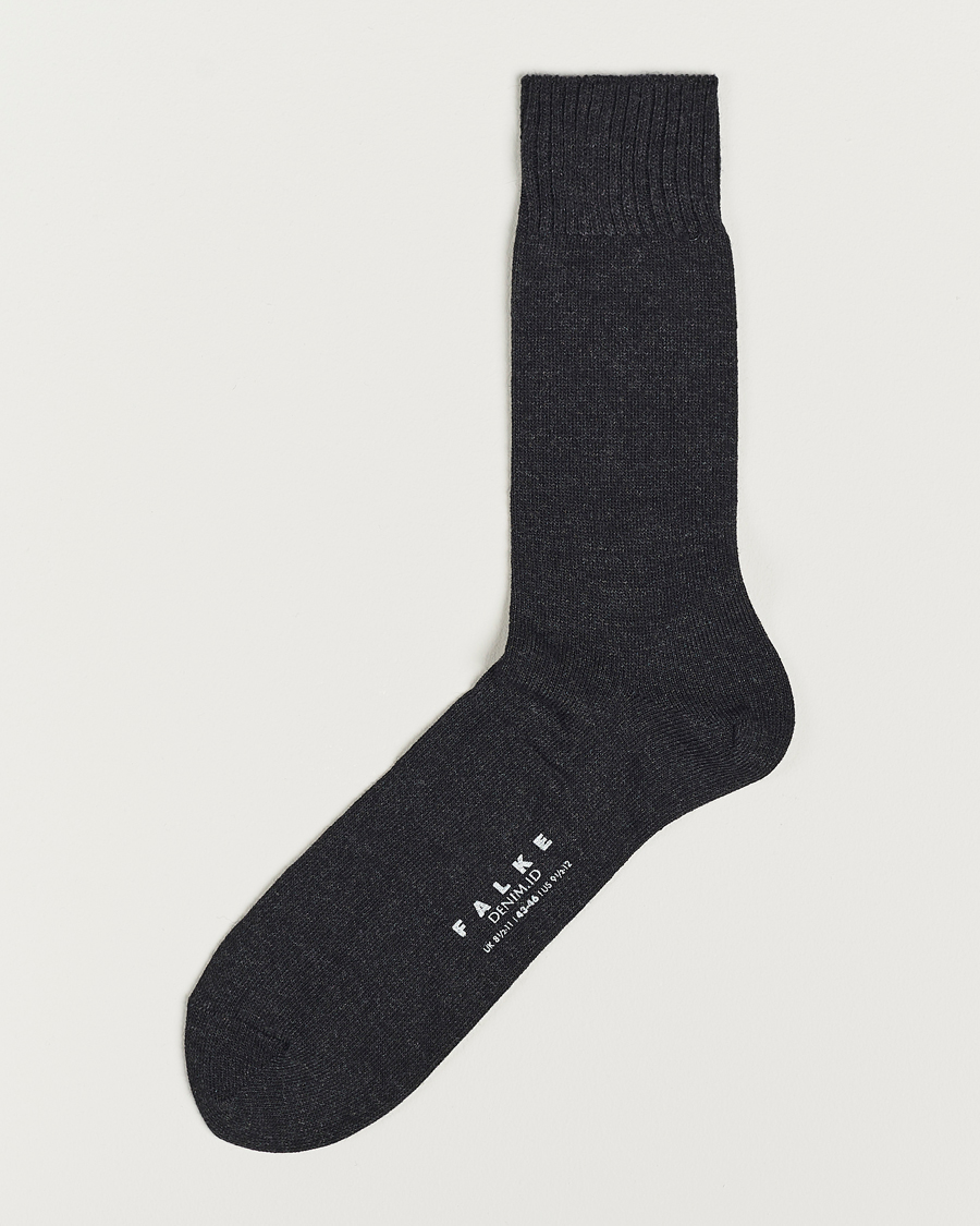 Herre | Undertøj | Falke | Denim ID Jeans Socks Anthracite Melange