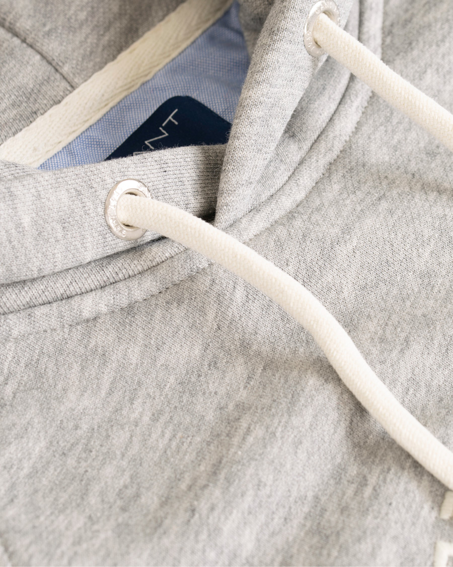 Herre | Trøjer | GANT | Logo Hoodie Grey Melange
