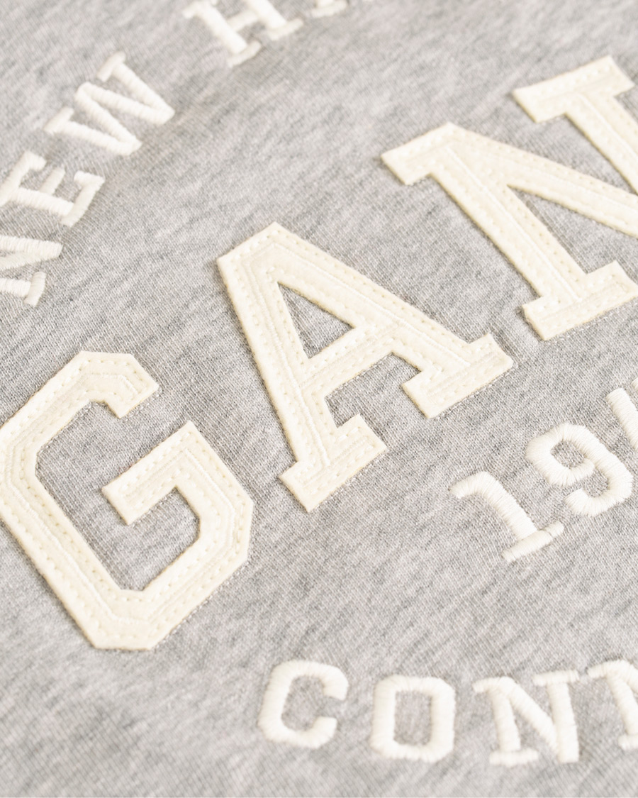 Herre | Trøjer | GANT | Logo Hoodie Grey Melange