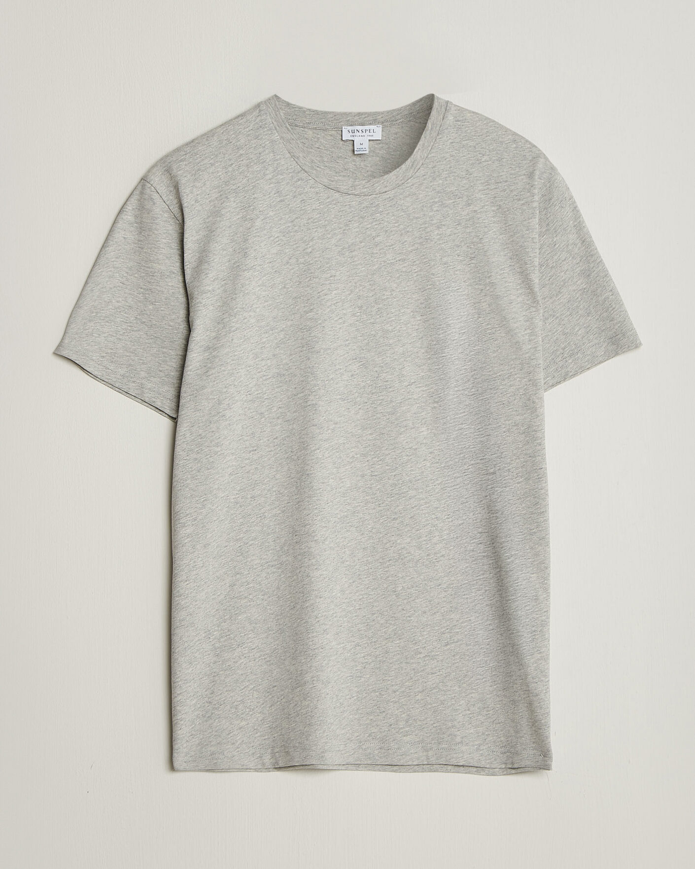 Herre | T-Shirts | Sunspel | Riviera Midweight T-Shirt Grey Melange