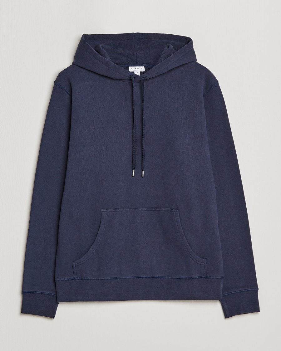 Herre | Trøjer | Sunspel | Loopback Hoodie Navy