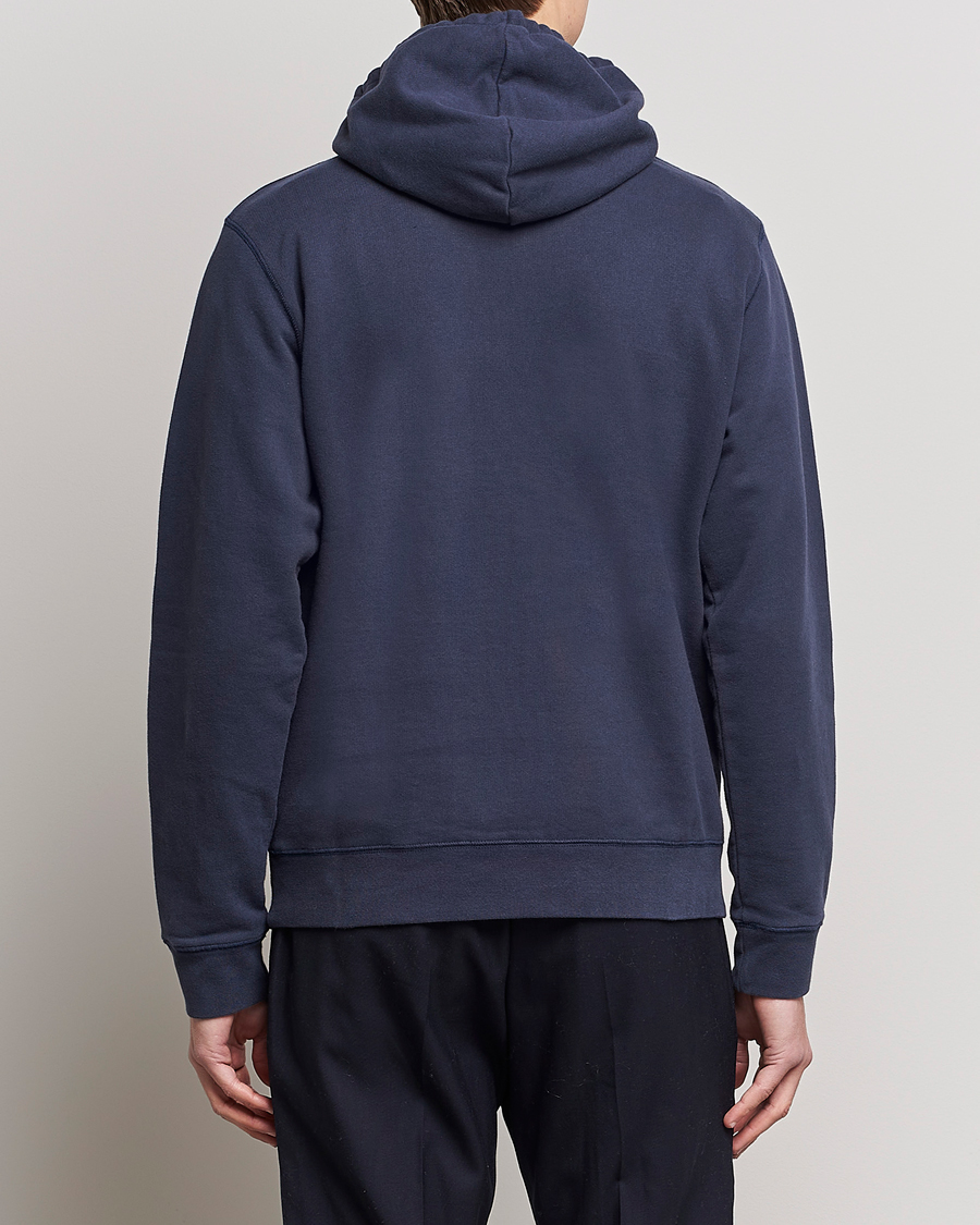 Herre | Trøjer | Sunspel | Loopback Hoodie Navy