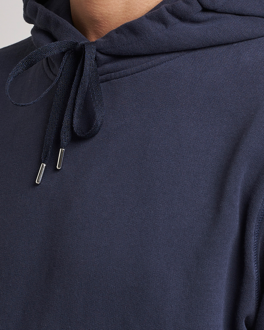 Herre | Trøjer | Sunspel | Loopback Hoodie Navy