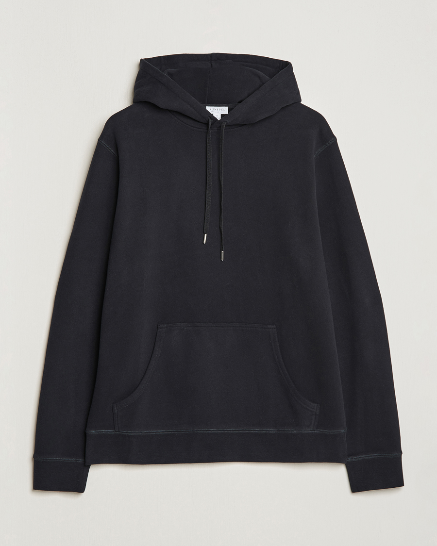 Herre | Trøjer | Sunspel | Loopback Hoodie Black
