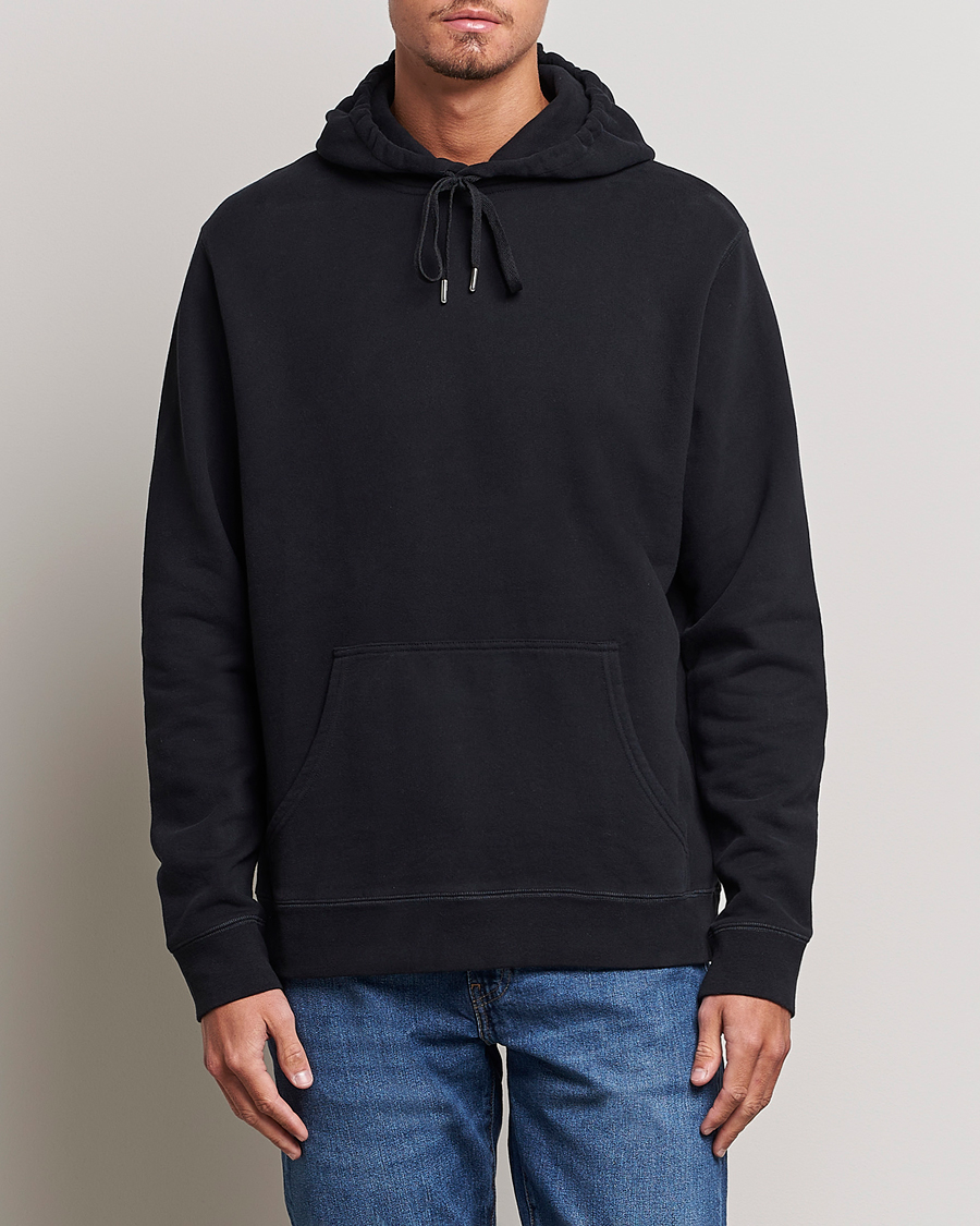 Herre | Udsalg tøj | Sunspel | Loopback Hoodie Black