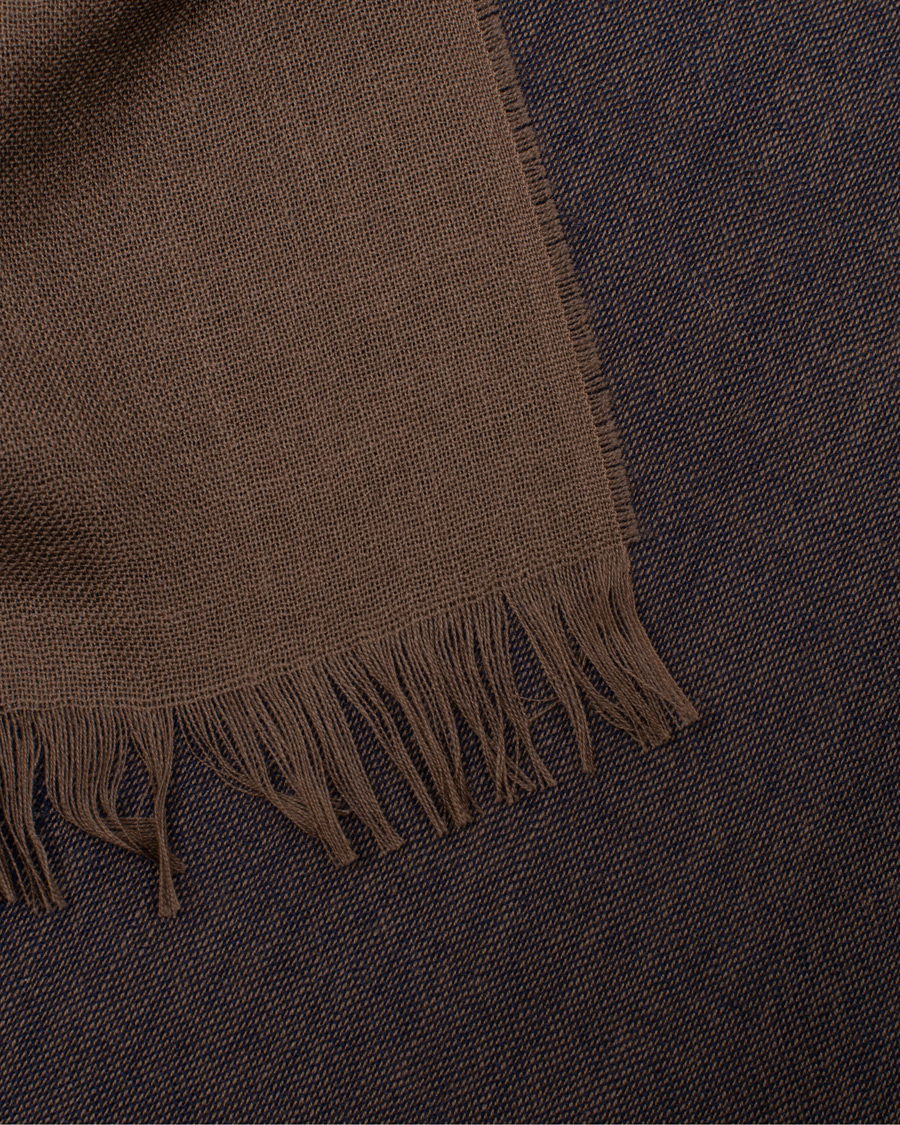 Herre | Eton Merino Wool Block Coloured Scarf Blue | Eton | Merino Wool Block Coloured Scarf Blue