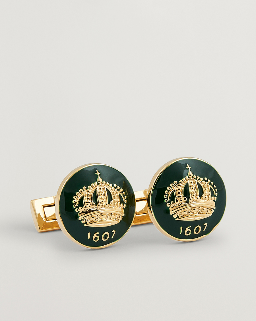 Herre | Manchetknapper | Skultuna | The Crown Cufflinks Green