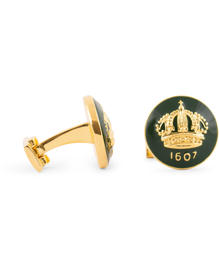 Herre | Manchetknapper | Skultuna | The Crown Cufflinks Green