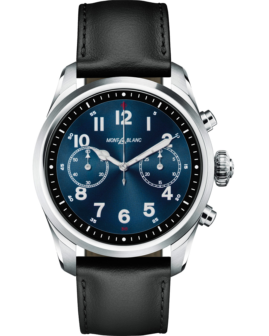 Herre | | Montblanc | Summit2 42mm Smartwatch Steel / Black Calf