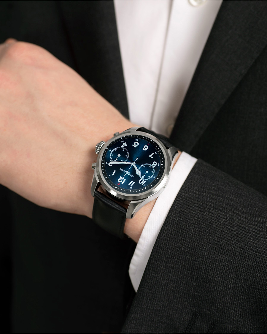 Herre | | Montblanc | Summit2 42mm Smartwatch Steel / Black Calf