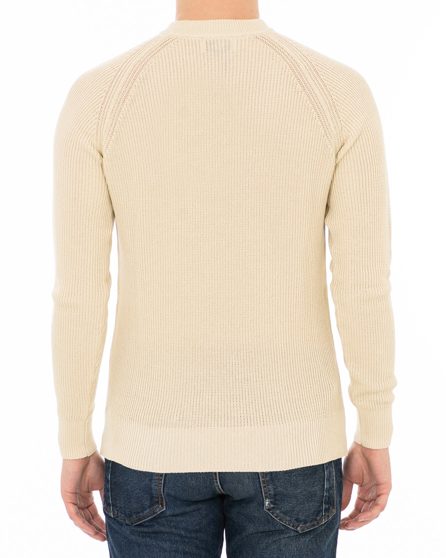 Herre | Trøjer | AMI | Fisherman Rib Crew Neck Sweater White