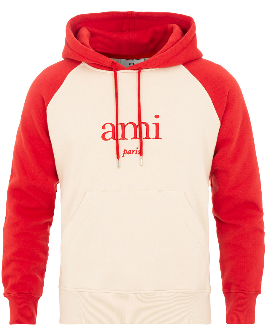 Herre | Trøjer | AMI | Retro Hoodie Red/White