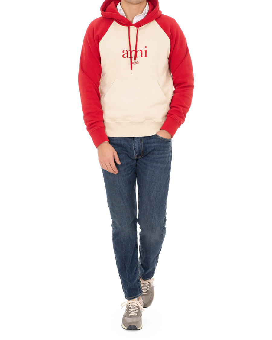 Herre | Trøjer | AMI | Retro Hoodie Red/White