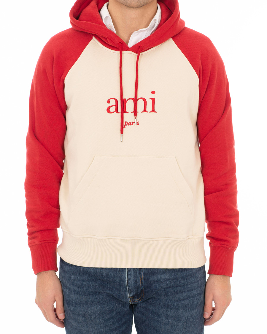 Herre | Trøjer | AMI | Retro Hoodie Red/White
