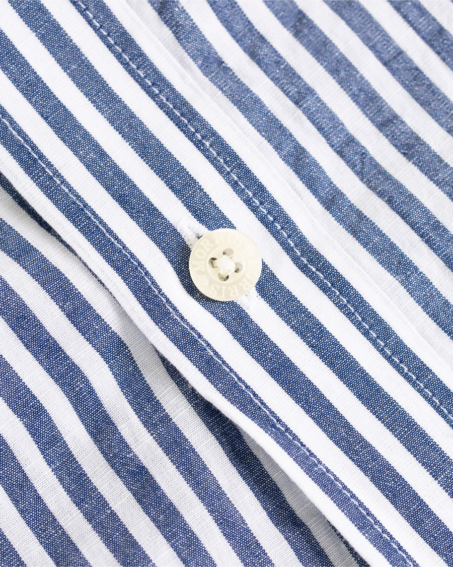 Herre | Skjorter | Morris | Nolan Stripe Button Down Shirt White/Navy