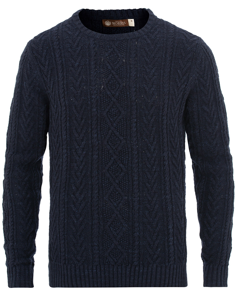 Herre | Trøjer | Morris Heritage | Cable Sweater Navy