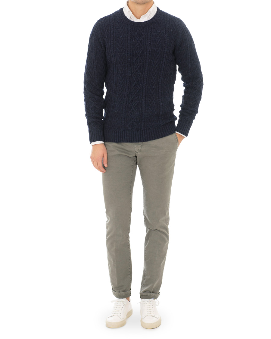Herre | Trøjer | Morris Heritage | Cable Sweater Navy