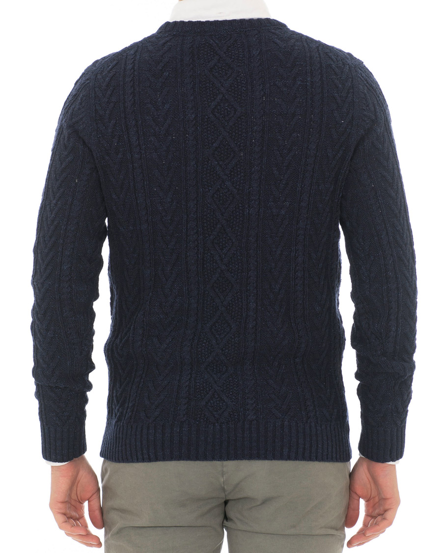 Herre | Trøjer | Morris Heritage | Cable Sweater Navy