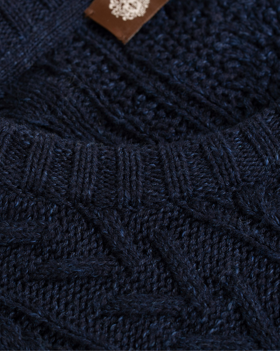 Herre | Trøjer | Morris Heritage | Cable Sweater Navy