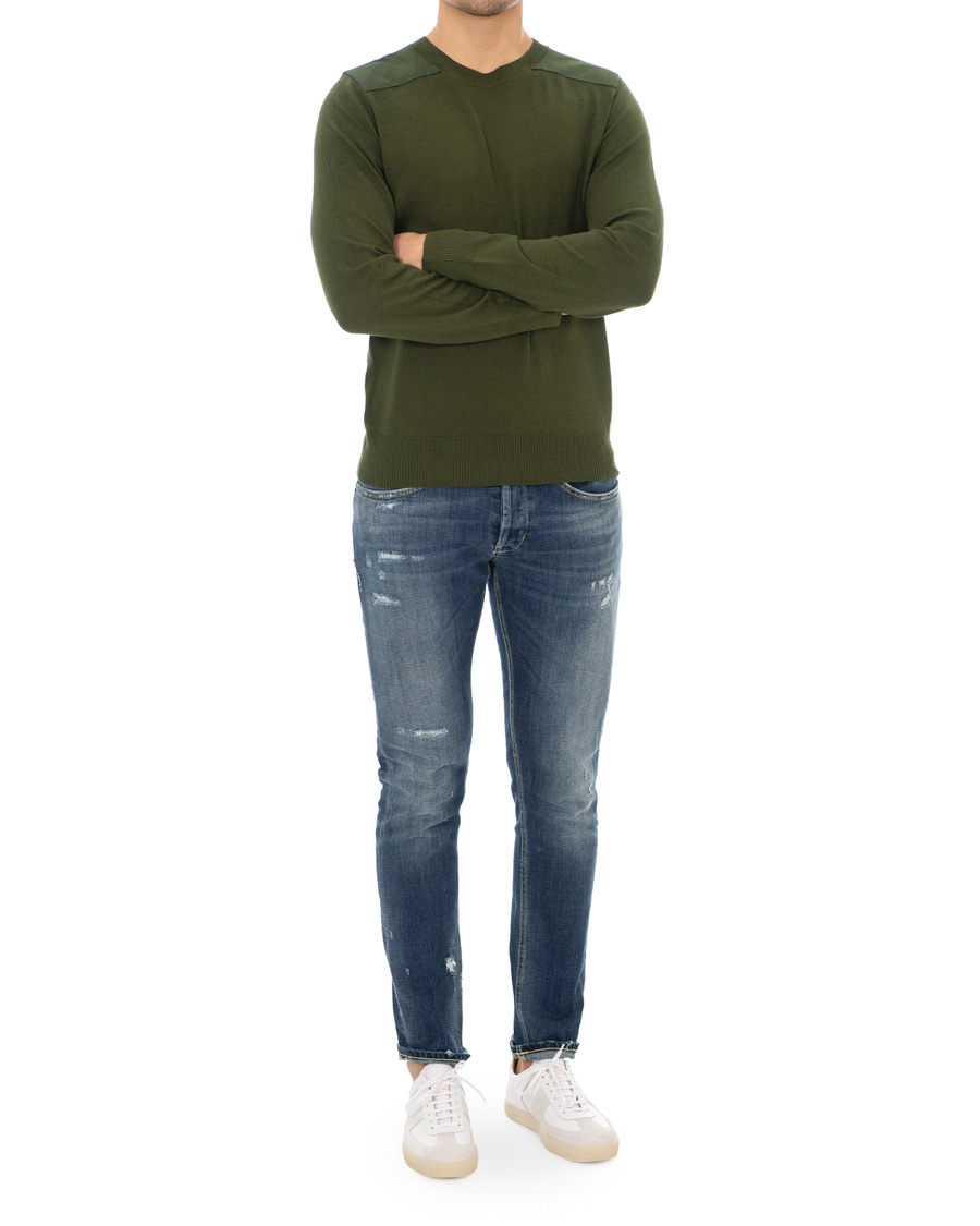 Herre | Trøjer | A.P.C. | Ernest Shoulder Patch Knit Khaki Military
