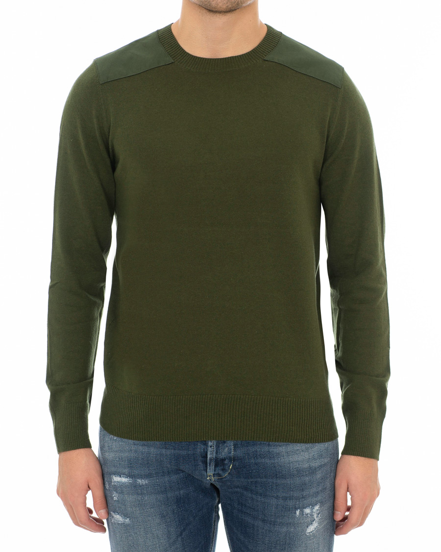 Herre | Trøjer | A.P.C. | Ernest Shoulder Patch Knit Khaki Military