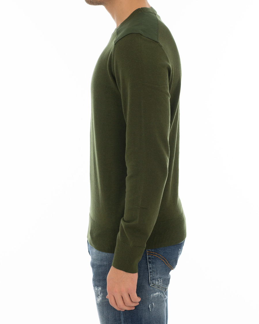 Herre | Trøjer | A.P.C. | Ernest Shoulder Patch Knit Khaki Military