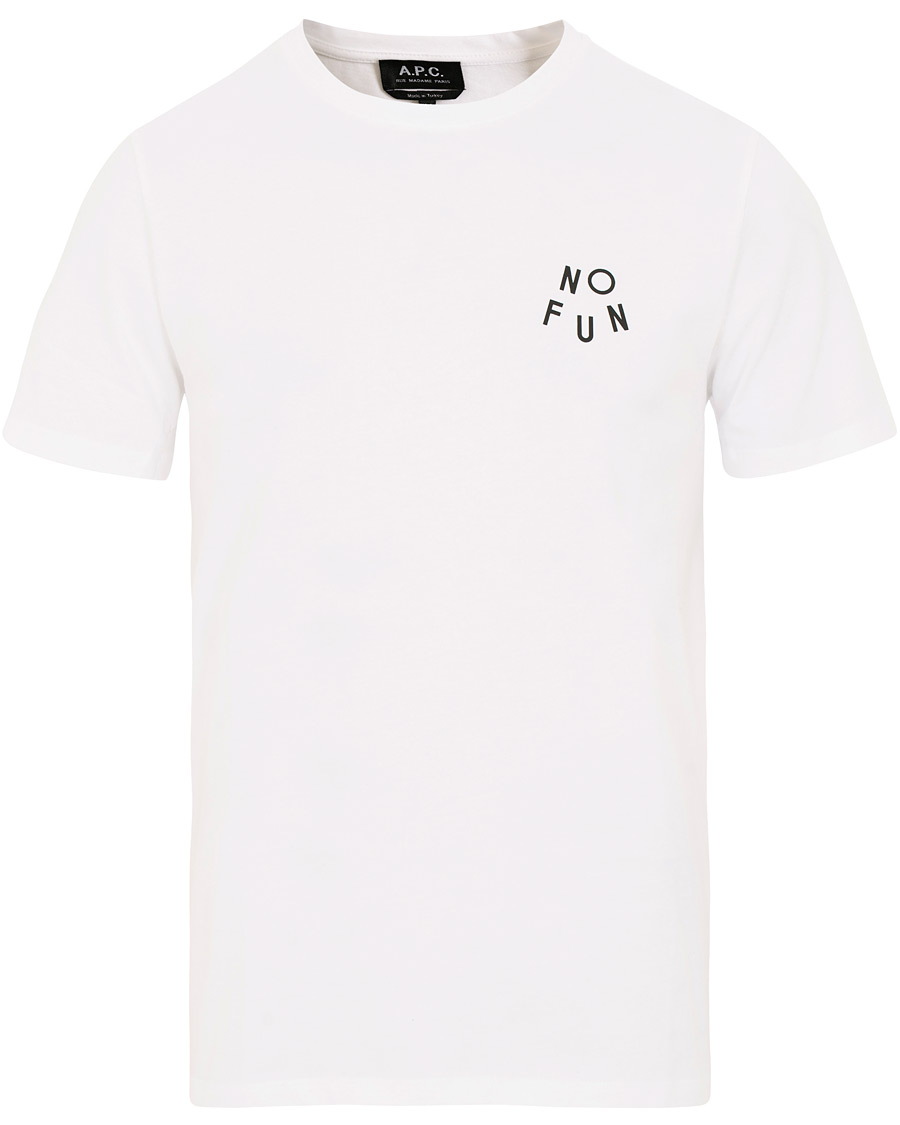 Herre | T-Shirts | A.P.C. | No Fun T-shirt White