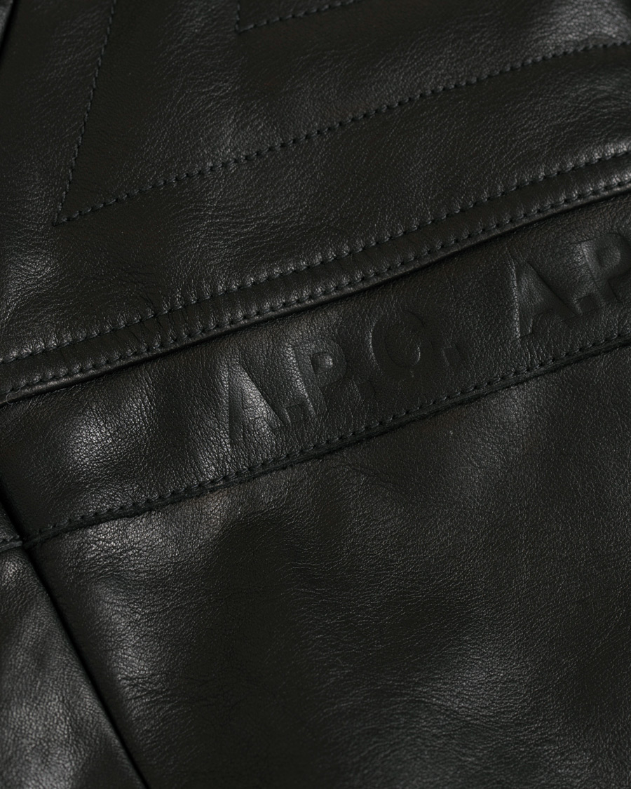 Herre | Jakker | A.P.C. | Coffee Racer Leather Jacket Black