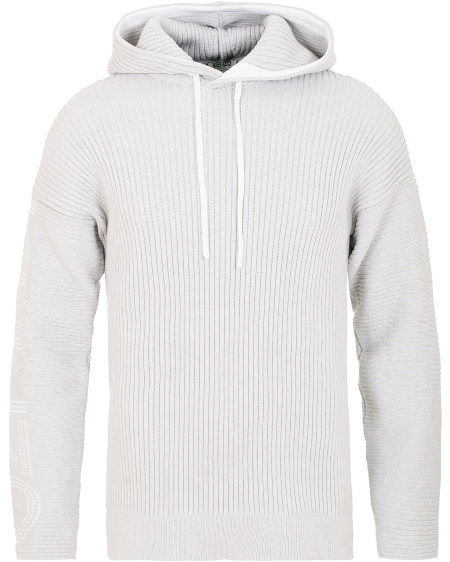 Herre | Trøjer | KENZO | Knitted Hoodie Grey Melange