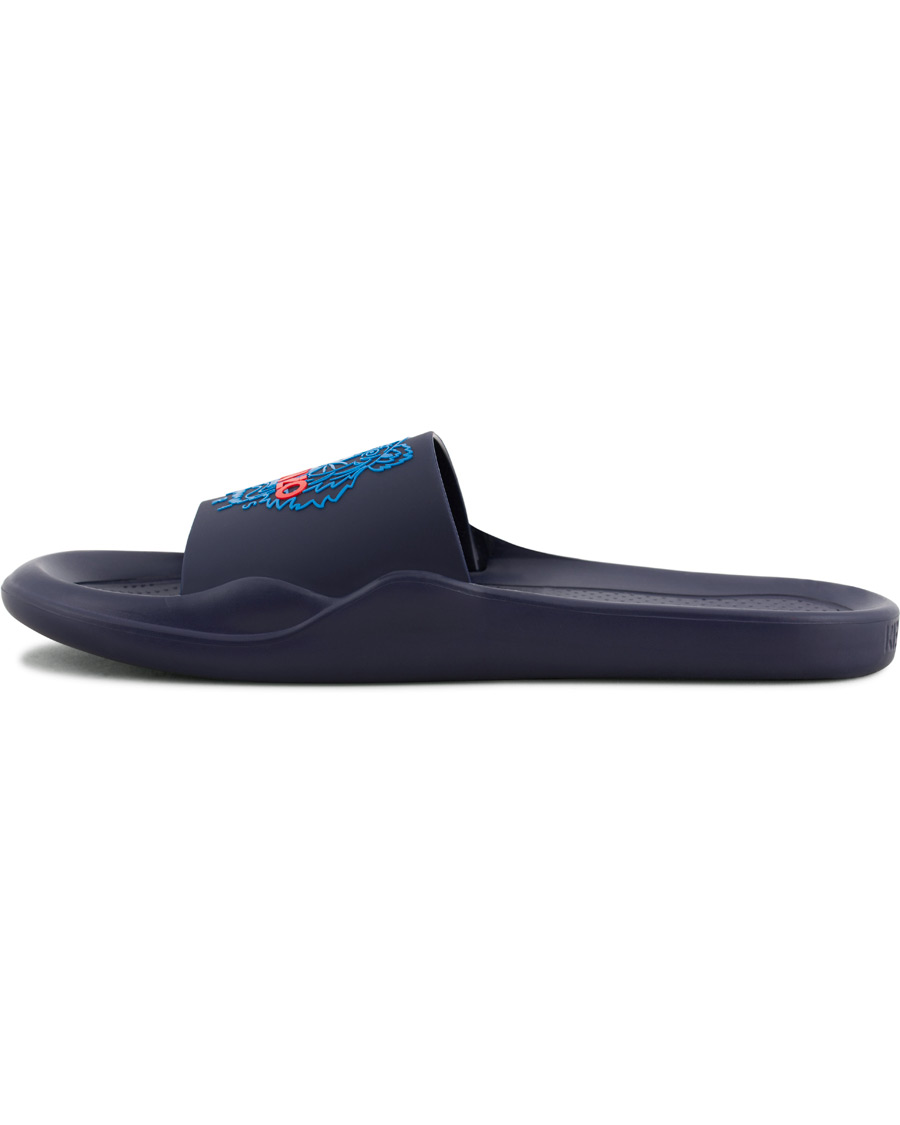 Herre | Kenzo Canvas Tiger Slip-on Sandal Navy | KENZO | Canvas Tiger Slip-on Sandal Navy