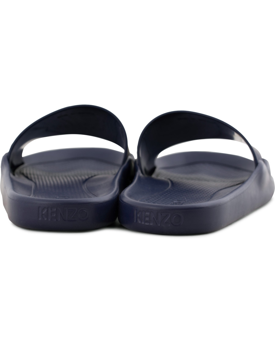 Herre | Kenzo Canvas Tiger Slip-on Sandal Navy | KENZO | Canvas Tiger Slip-on Sandal Navy