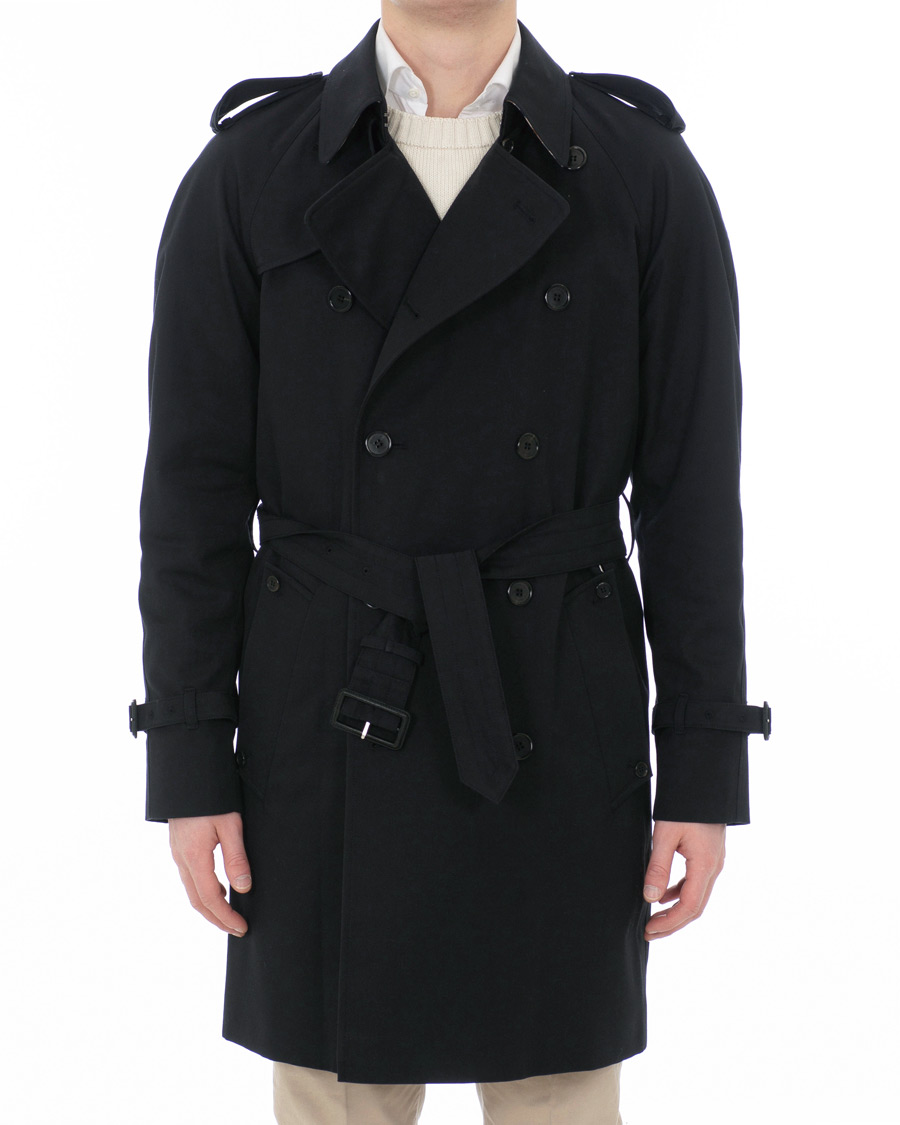 Herre | Jakker | Aquascutum | Corby Double Breasted Trenchcoat Navy