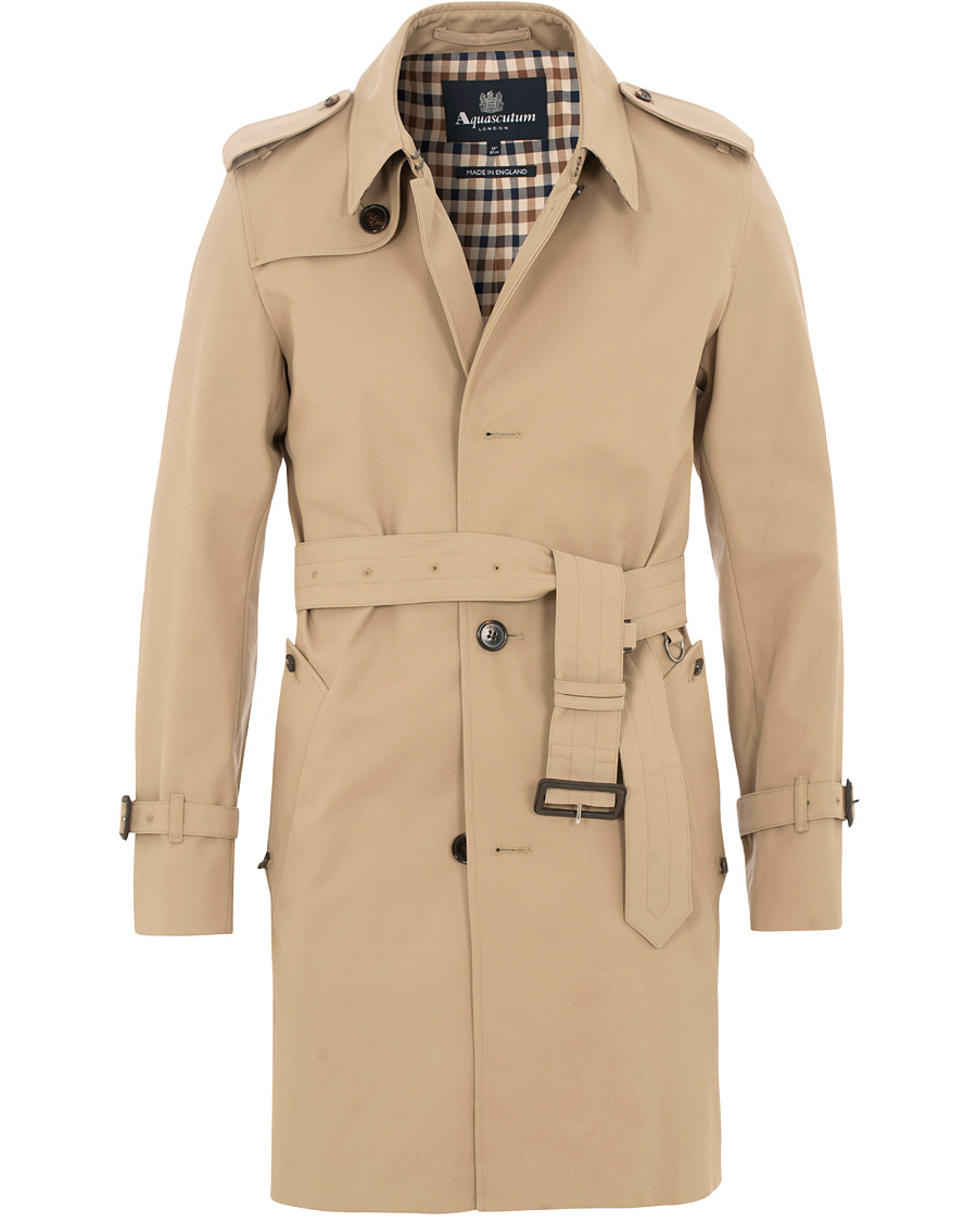 Aquascutum Corby Single Breasted Trenchcoat Camel - CareOfCarl.dk