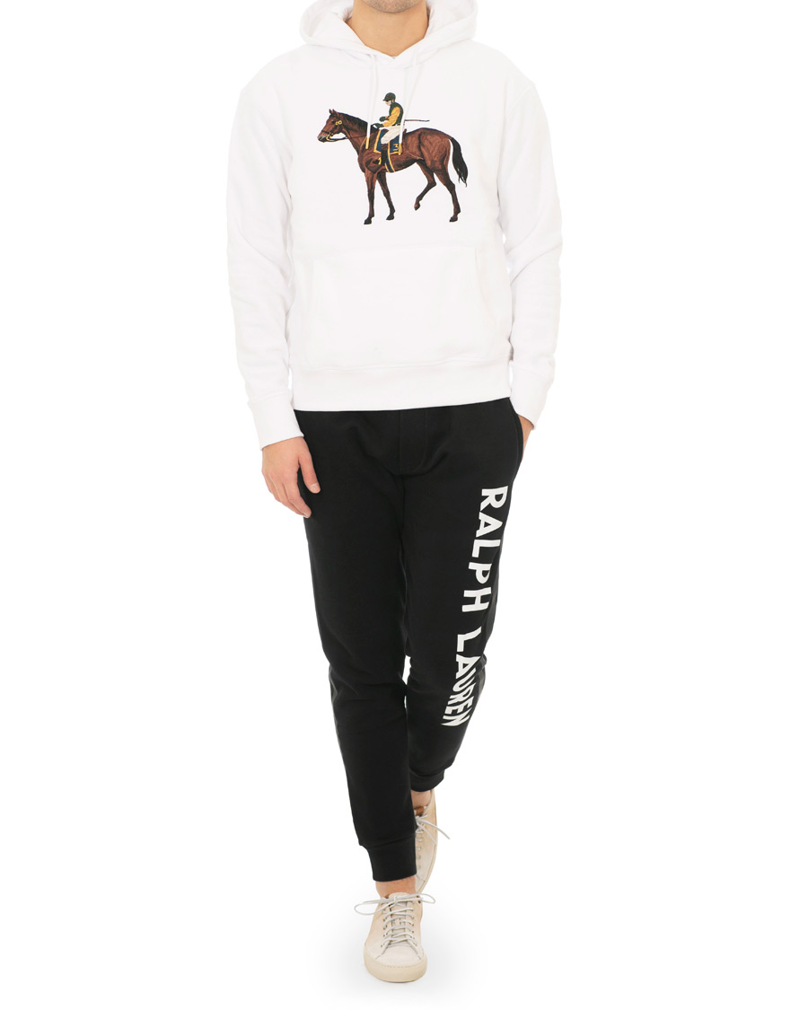 Herre | Trøjer | Ralph Lauren Purple Label | Standing Horse Hoodie Optic White