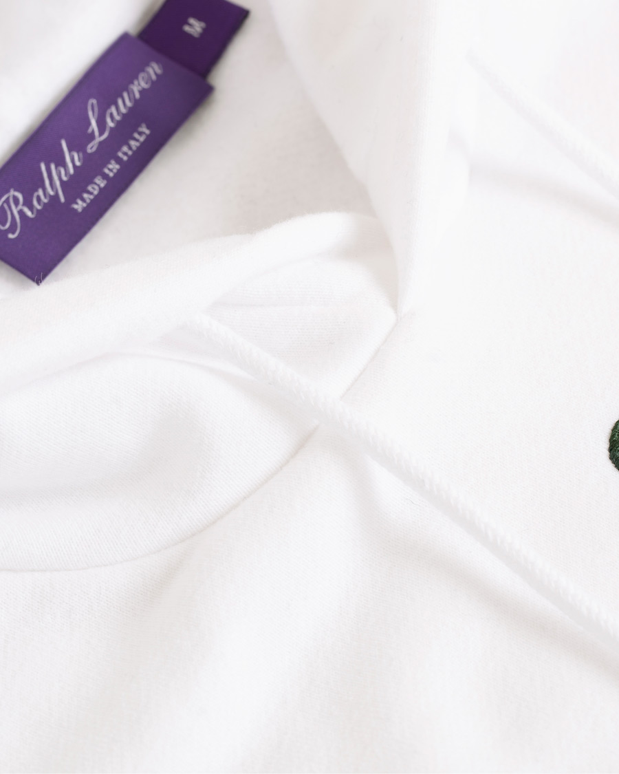 Herre | Trøjer | Ralph Lauren Purple Label | Standing Horse Hoodie Optic White