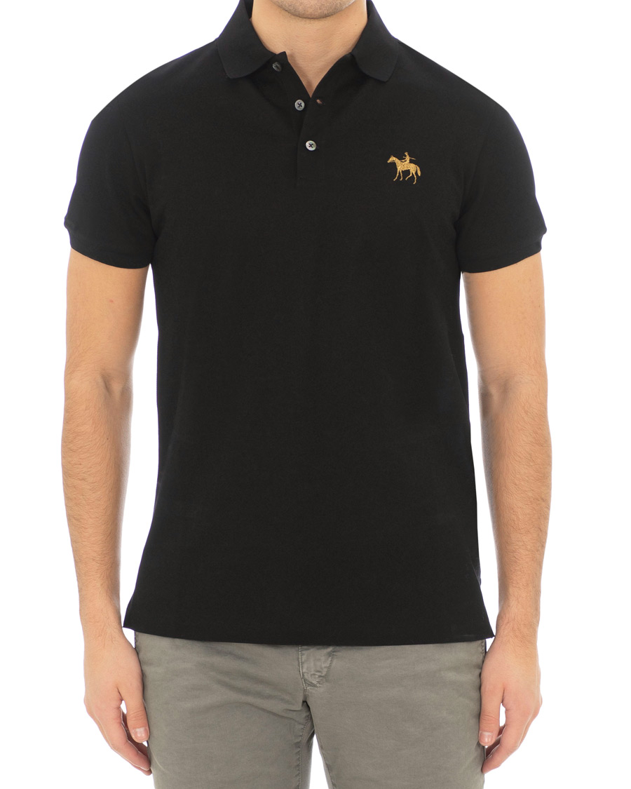 Herre | Polotrøjer | Ralph Lauren Purple Label | Standing Horse Mercerized Polo Classic Black