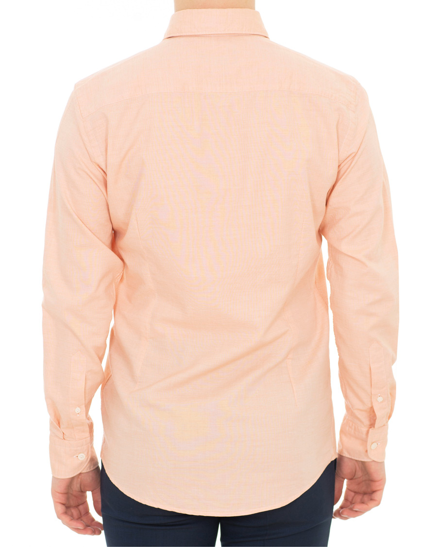 Herre | Skjorter | Eton | Slim Fit Twill Cotton Silk Shirt Orange