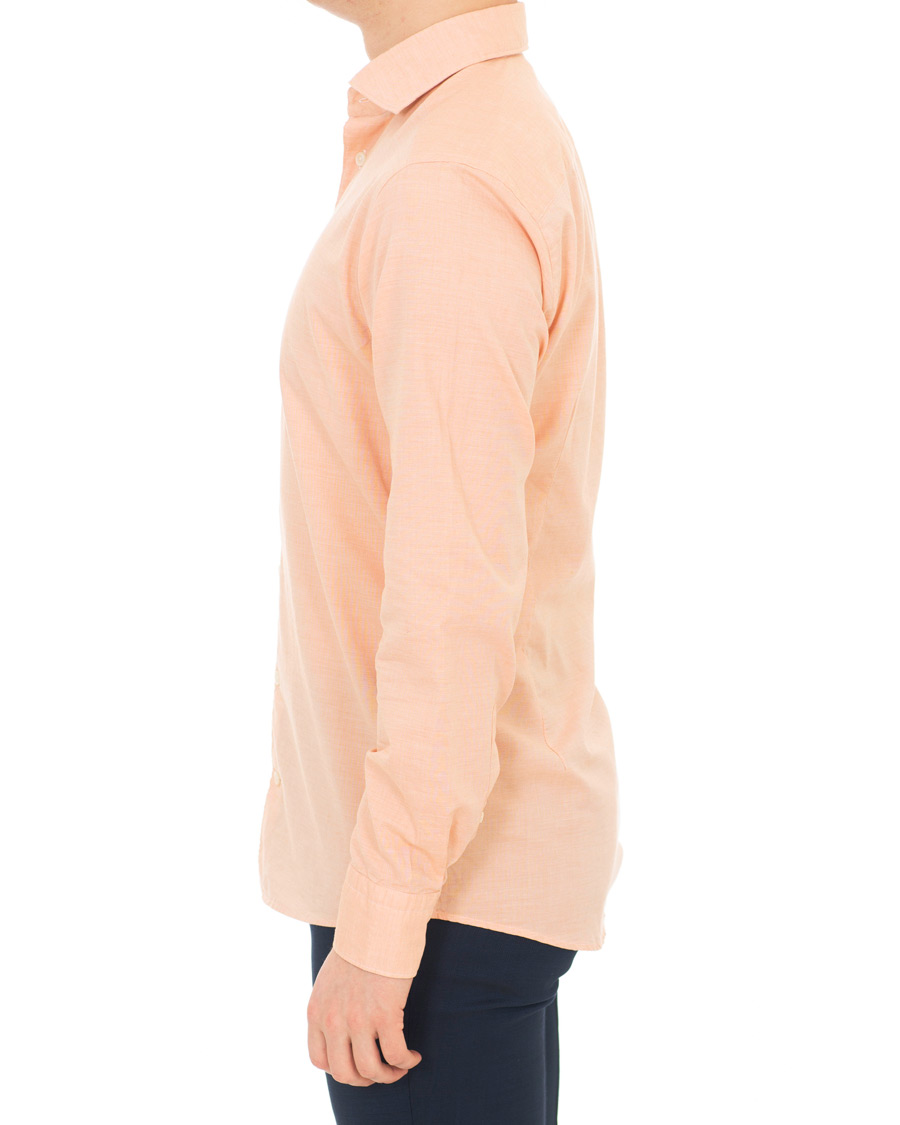 Herre | Skjorter | Eton | Slim Fit Twill Cotton Silk Shirt Orange