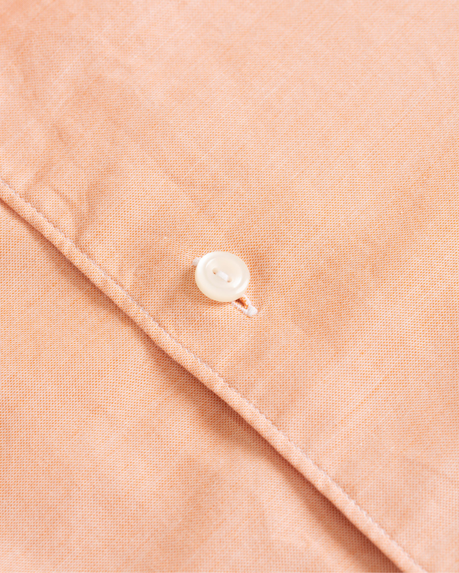 Herre | Skjorter | Eton | Slim Fit Twill Cotton Silk Shirt Orange
