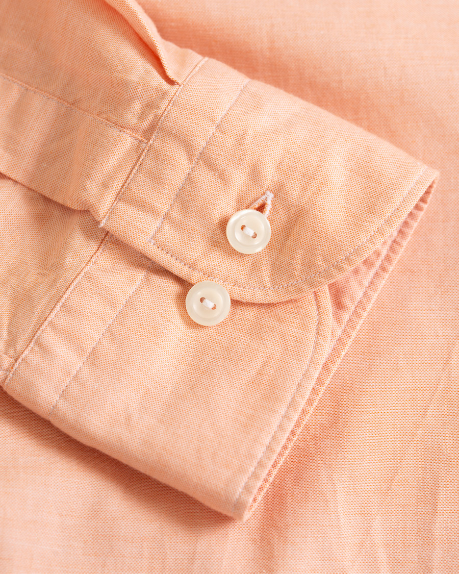 Herre | Skjorter | Eton | Slim Fit Twill Cotton Silk Shirt Orange