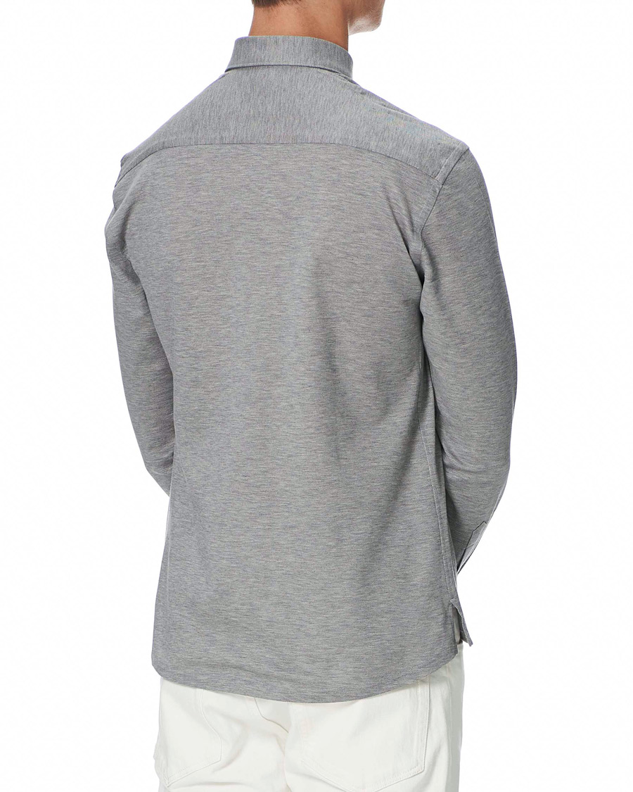Herre | Skjorter | Eton | Slim Fit Jersey Button Under Shirt Grey