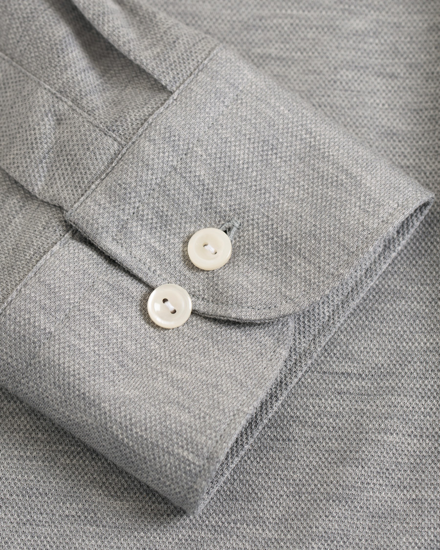 Herre | Skjorter | Eton | Slim Fit Jersey Button Under Shirt Grey