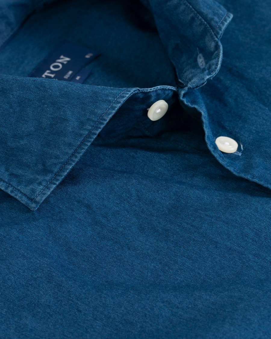 Herre | Skjorter | Eton | Slim Fit Twill Extreme Cutaway Shirt Dark Blue