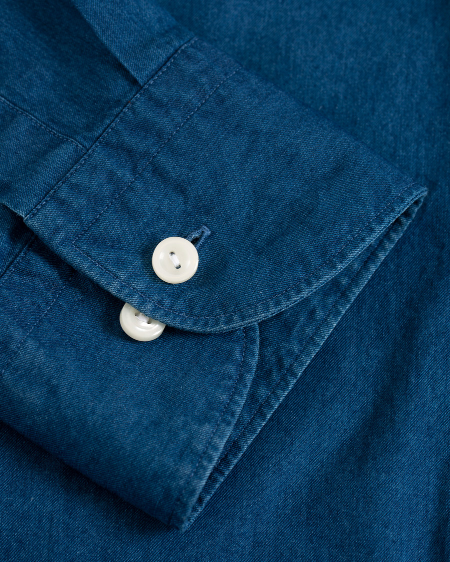 Herre | Skjorter | Eton | Slim Fit Twill Extreme Cutaway Shirt Dark Blue
