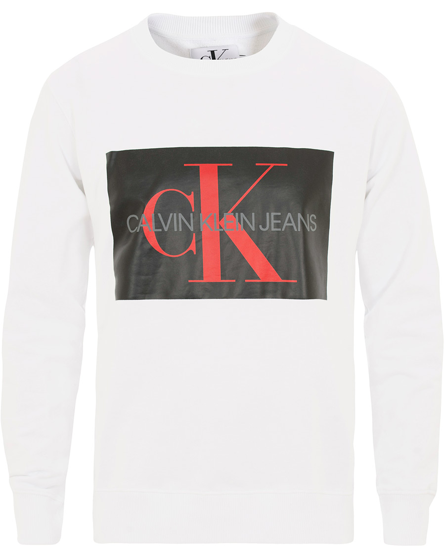 Herre | Trøjer | Calvin Klein Jeans | Monogram Box Logo Sweatshirt White