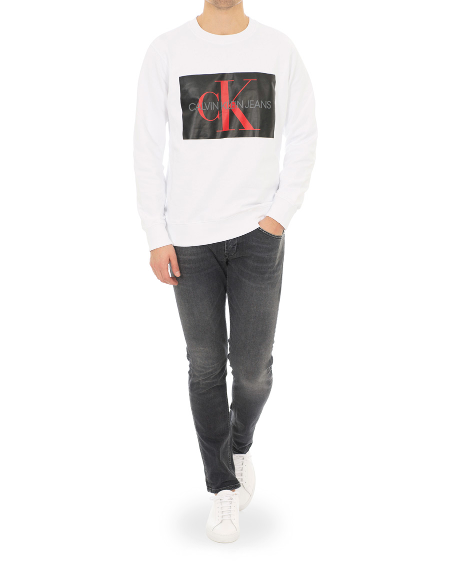Herre | Trøjer | Calvin Klein Jeans | Monogram Box Logo Sweatshirt White